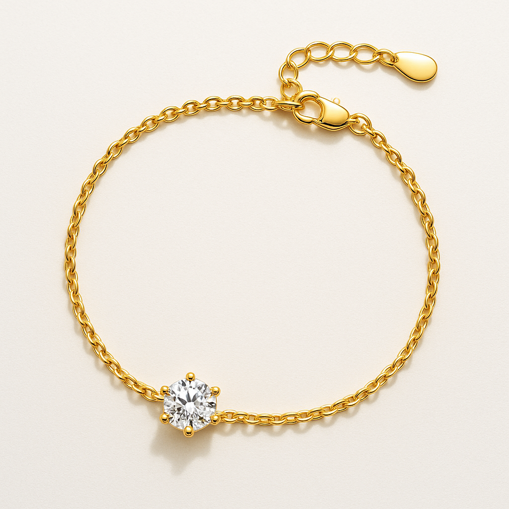 Moissanite Solitaire Bracelet