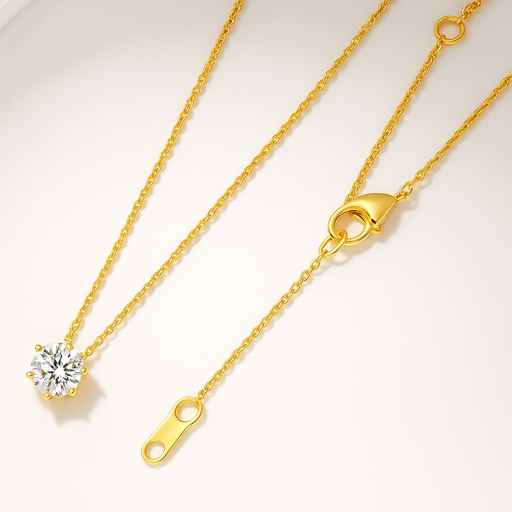 Moissanite Solitaire Necklace