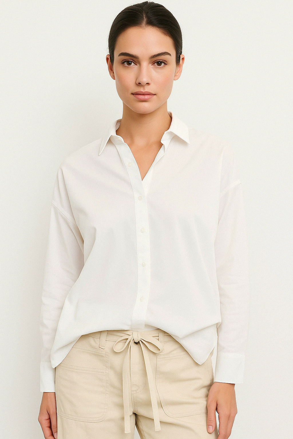 V-Neck Loose Fit Collar Top