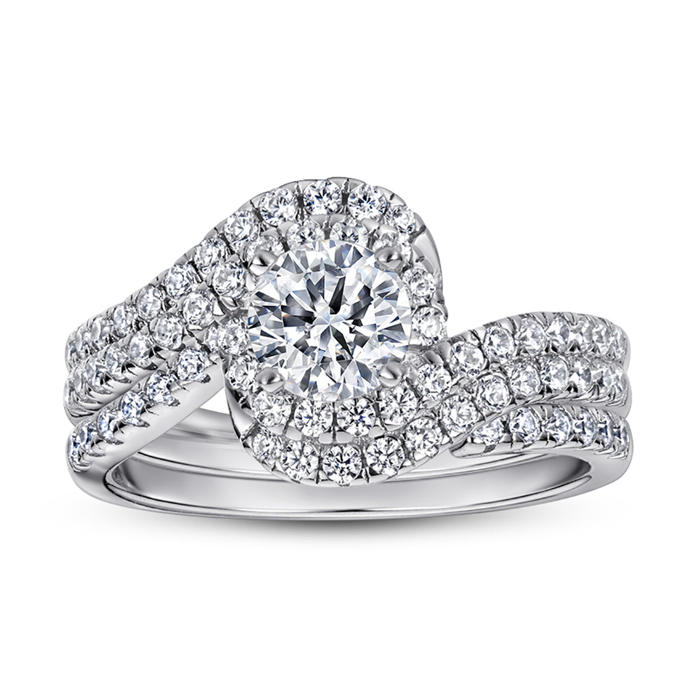 Signature Moissanite Double Row Ring