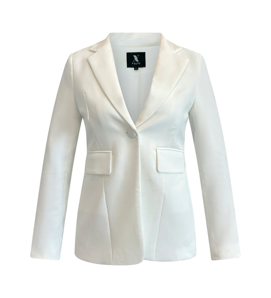 Single Button Notched Lapel Jacket